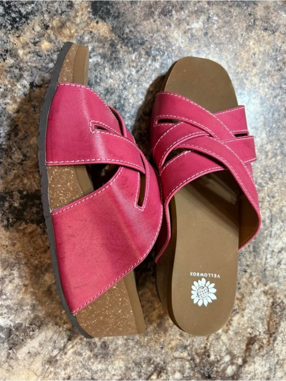 Yellow Box Women's Raspberry Crisscross Slide Sandals - Picture 2 of 6